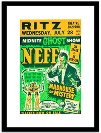 Madhouse Of Mystery  Vintage Circus Poster Fine Art Print