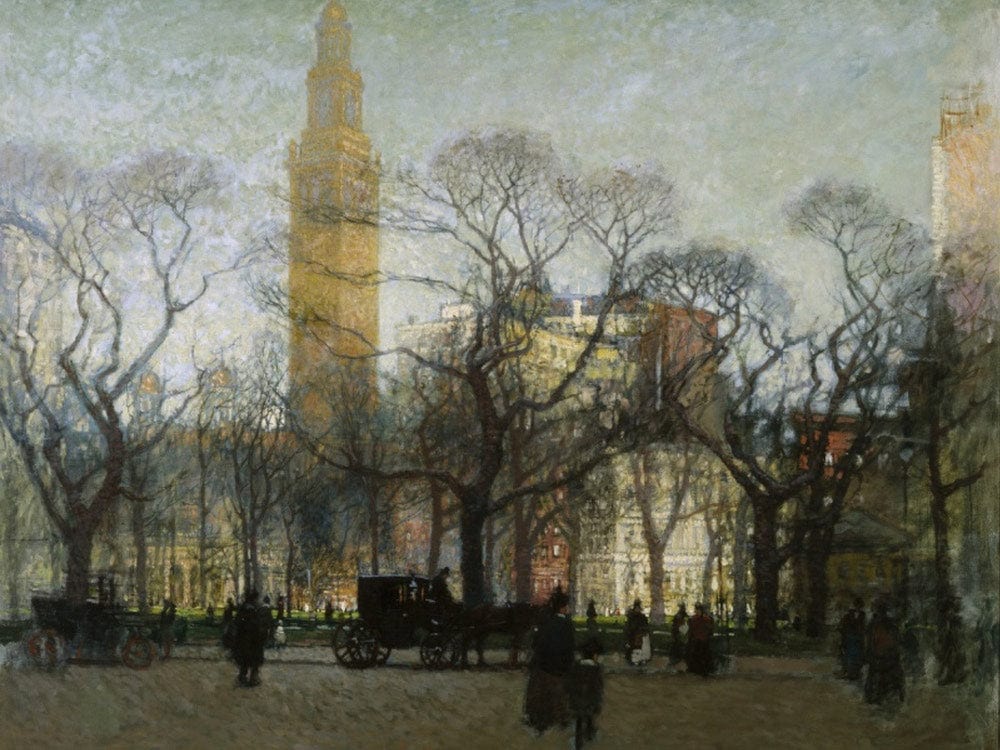 Madison Square In The Afternoon By Paul Cornoyer Fine Art Print