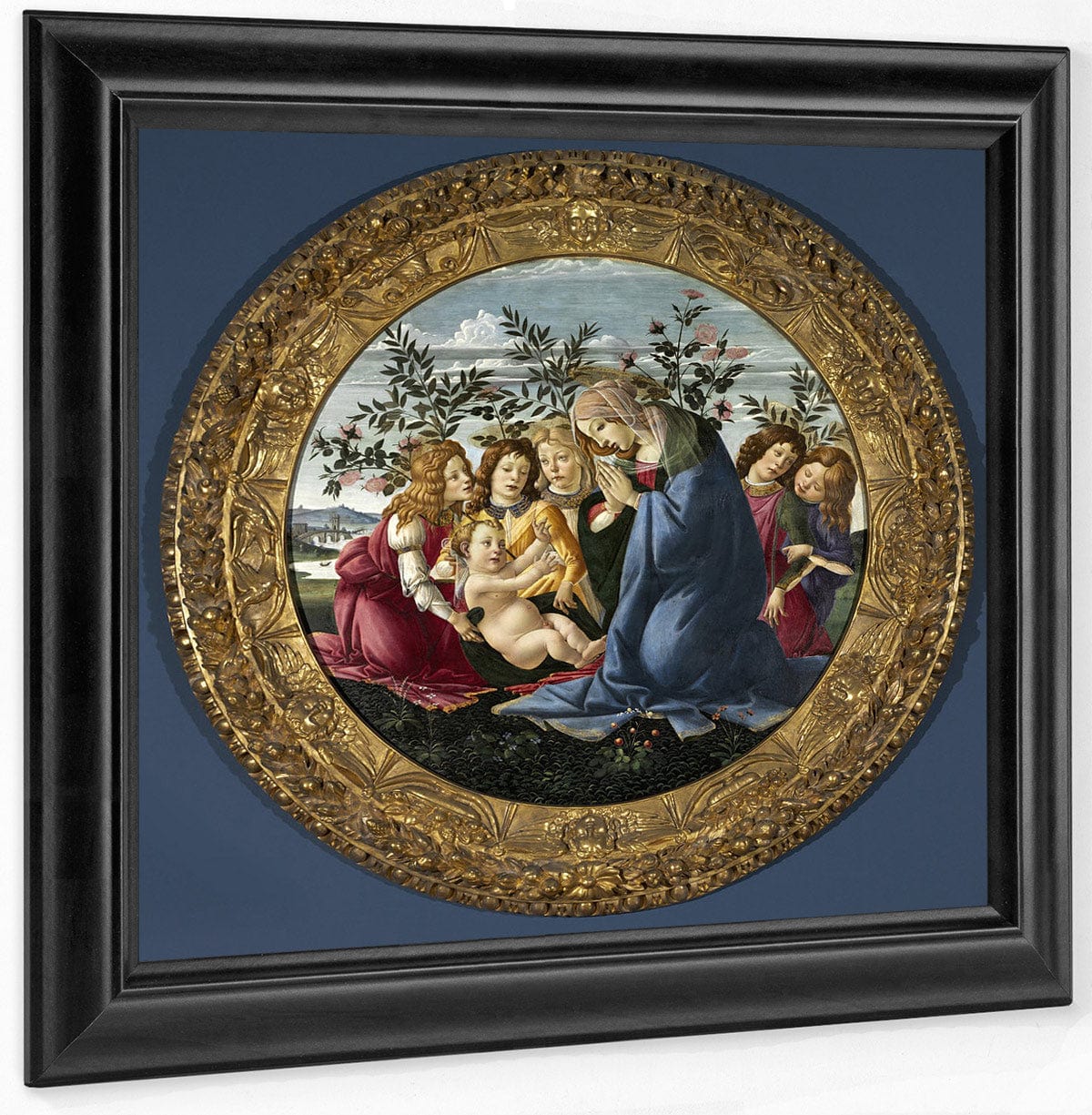 Madonna Adoring The Child With Five Angels By Sandro Botticelli Fine Art Print