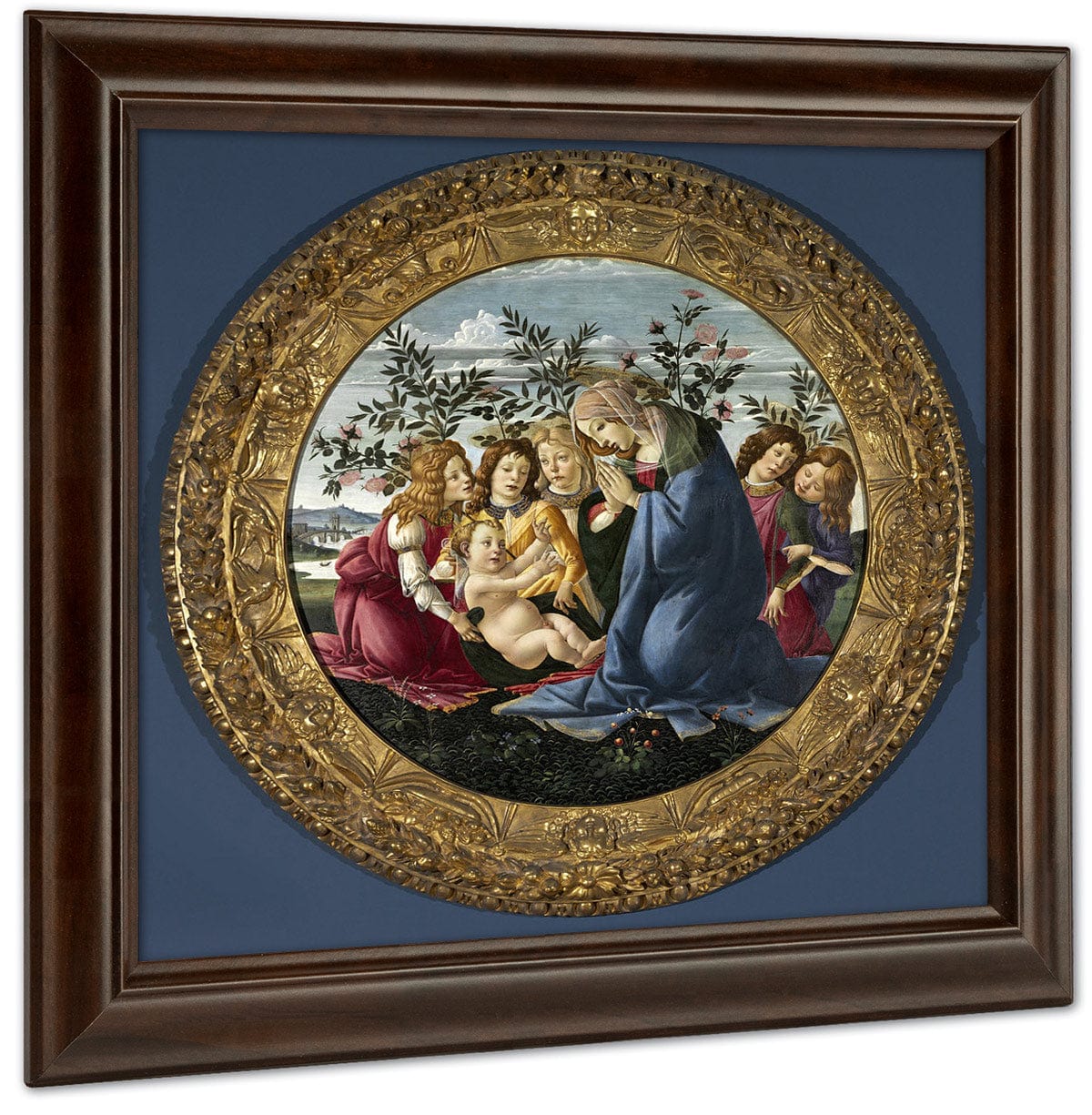 Madonna Adoring The Child With Five Angels By Sandro Botticelli Fine Art Print