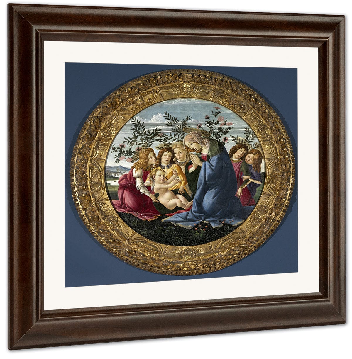 Madonna Adoring The Child With Five Angels By Sandro Botticelli Fine Art Print