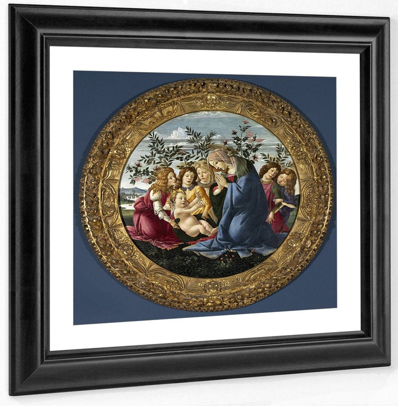 Madonna Adoring The Child With Five Angels By Sandro Botticelli Fine Art Print