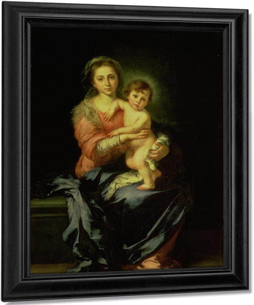 Madonna And Child By Bartolome Esteban Murillo Fine Art Print
