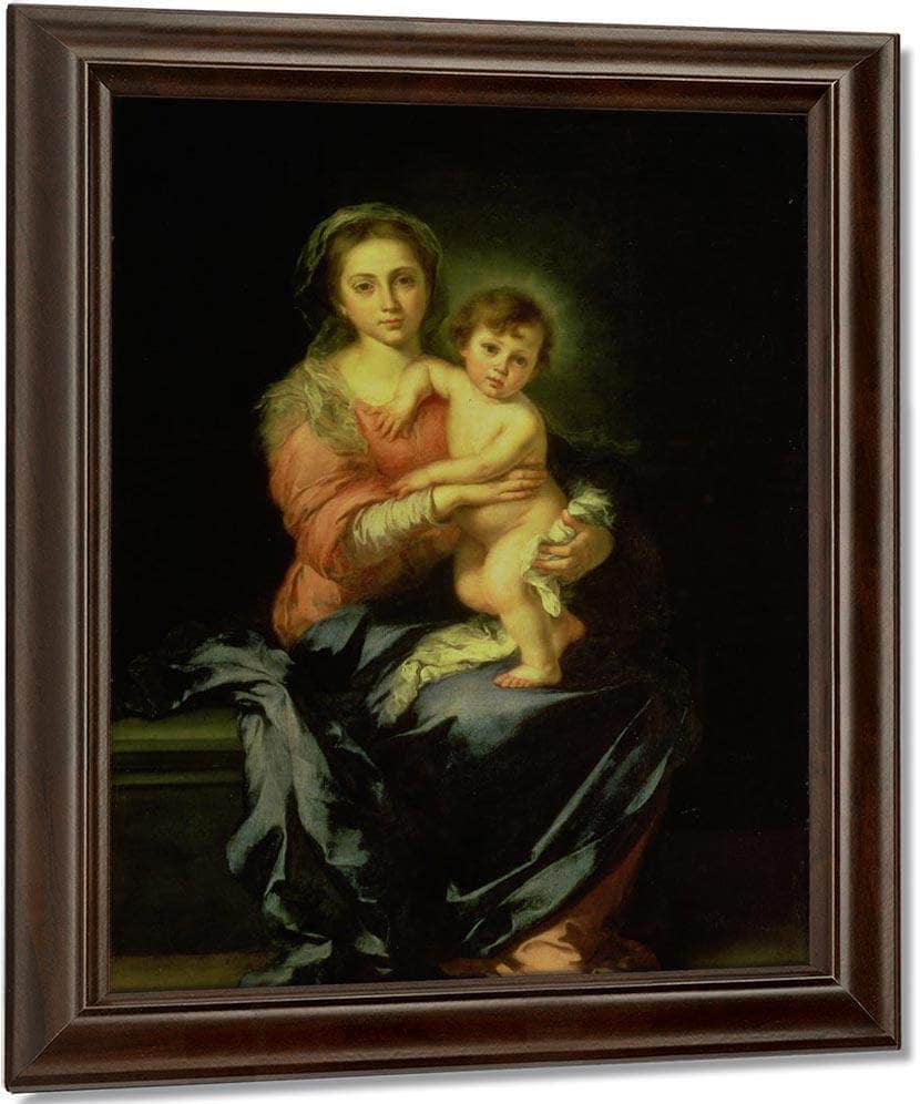 Madonna And Child By Bartolome Esteban Murillo Fine Art Print