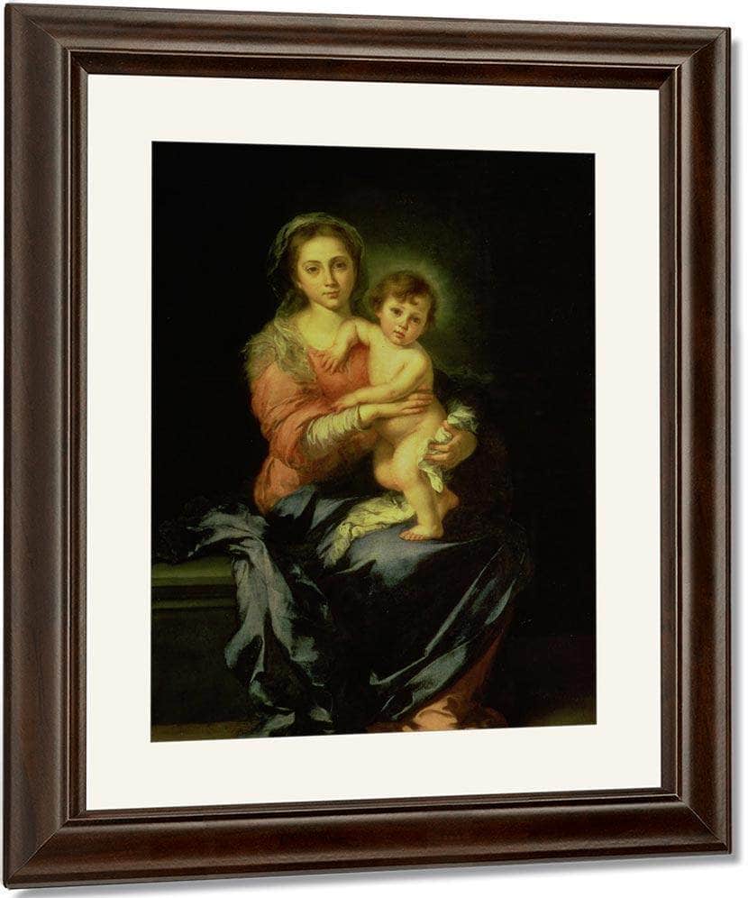 Madonna And Child By Bartolome Esteban Murillo Fine Art Print