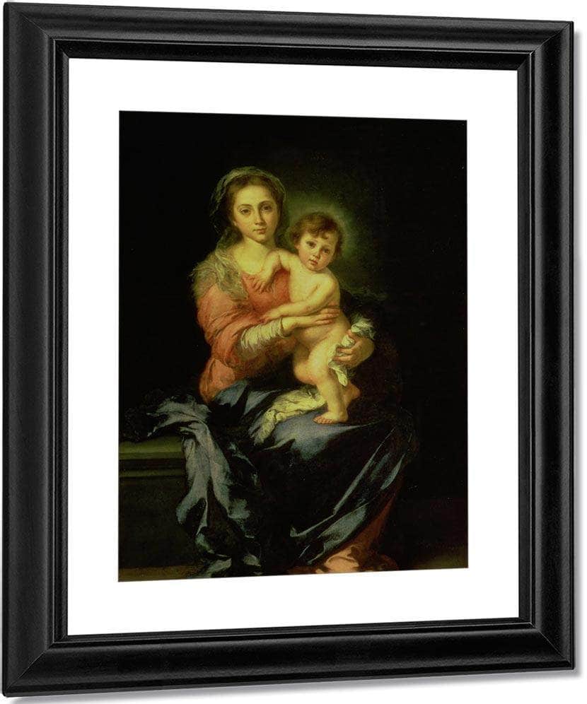 Madonna And Child By Bartolome Esteban Murillo Fine Art Print