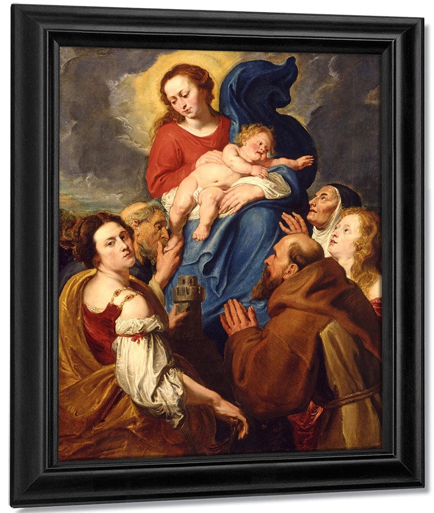 Madonna And Child With Five Saints By Anthony Van Dyck Fine Art Print