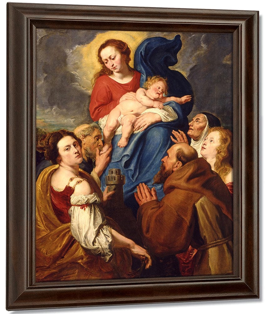 Madonna And Child With Five Saints By Anthony Van Dyck Fine Art Print