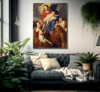 Madonna And Child With Five Saints By Anthony Van Dyck Fine Art Print