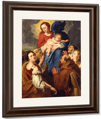 Madonna And Child With Five Saints By Anthony Van Dyck Fine Art Print