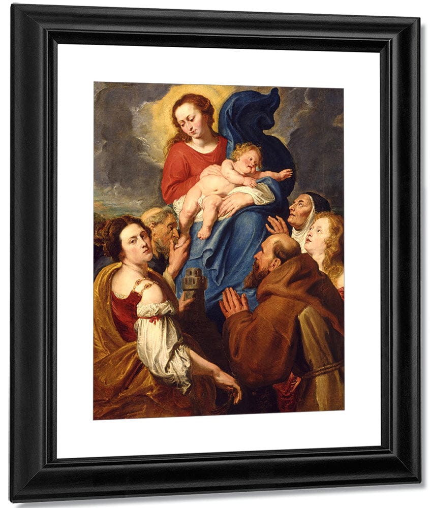 Madonna And Child With Five Saints By Anthony Van Dyck Fine Art Print