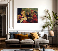 Madonna And Child With Ss. Stephen Jerome And Maurice By Titian Fine Art Print