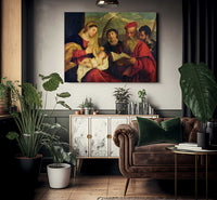 Madonna And Child With Ss. Stephen Jerome And Maurice By Titian Fine Art Print