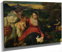 Madonna And Child With St. Catherine (The Virgin Of The Rabbit) By Titian Fine Art Print
