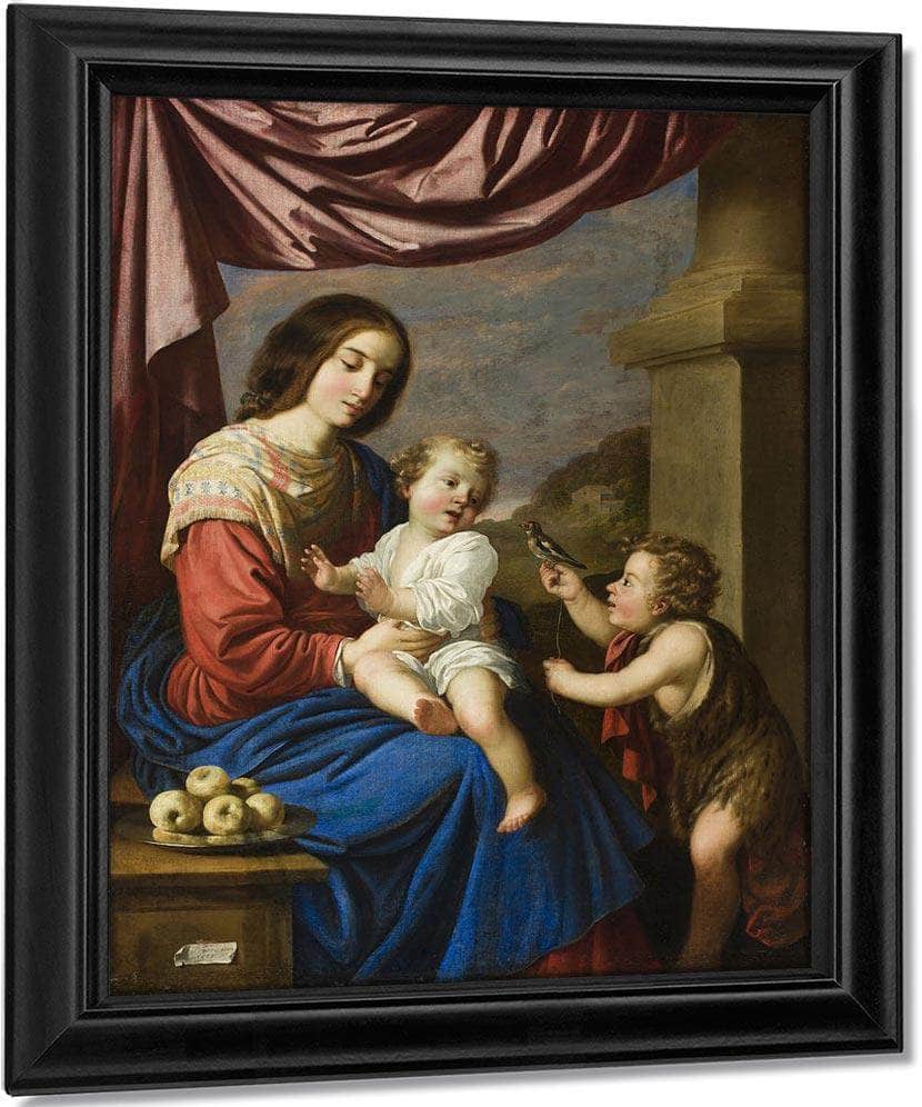 Madonna And Child With The Infant Saint John By Francisco De Zurbaran Fine Art Print