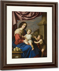 Madonna And Child With The Infant Saint John By Francisco De Zurbaran Fine Art Print