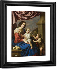 Madonna And Child With The Infant Saint John By Francisco De Zurbaran Fine Art Print