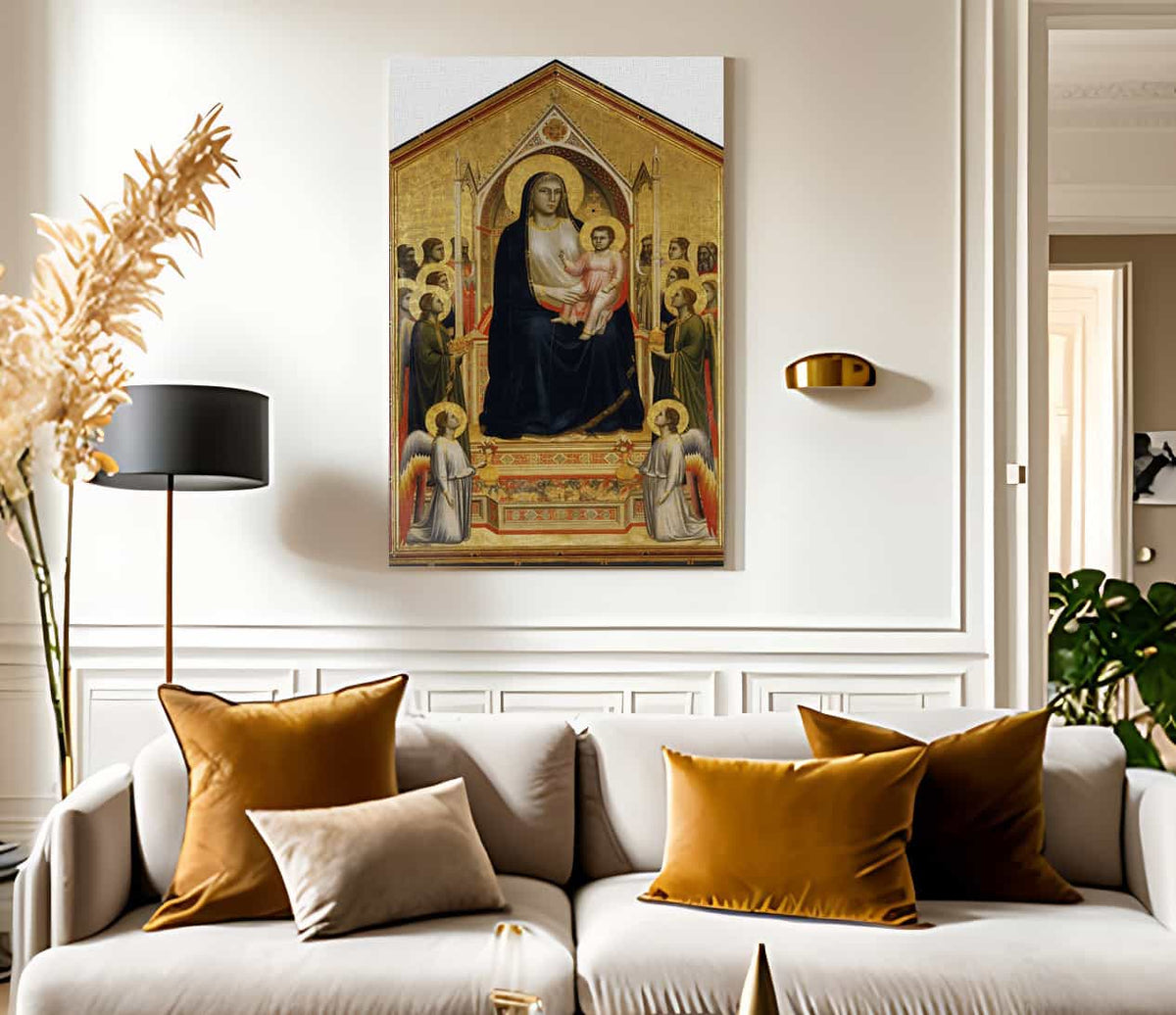 Madonna Enthroned 1310 By Giotto Di Bondone Fine Art Print