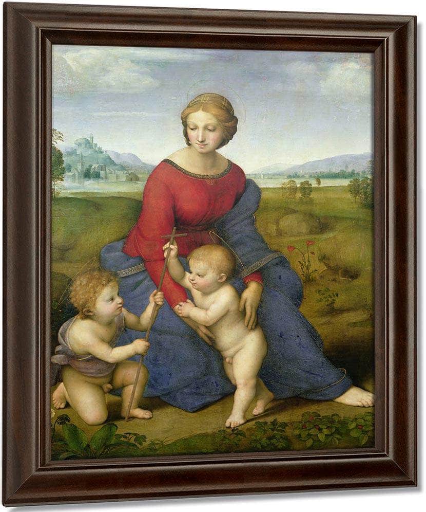Madonna In The Meadow By Raphael Fine Art Print