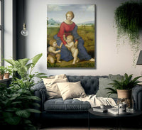 Madonna In The Meadow By Raphael Fine Art Print