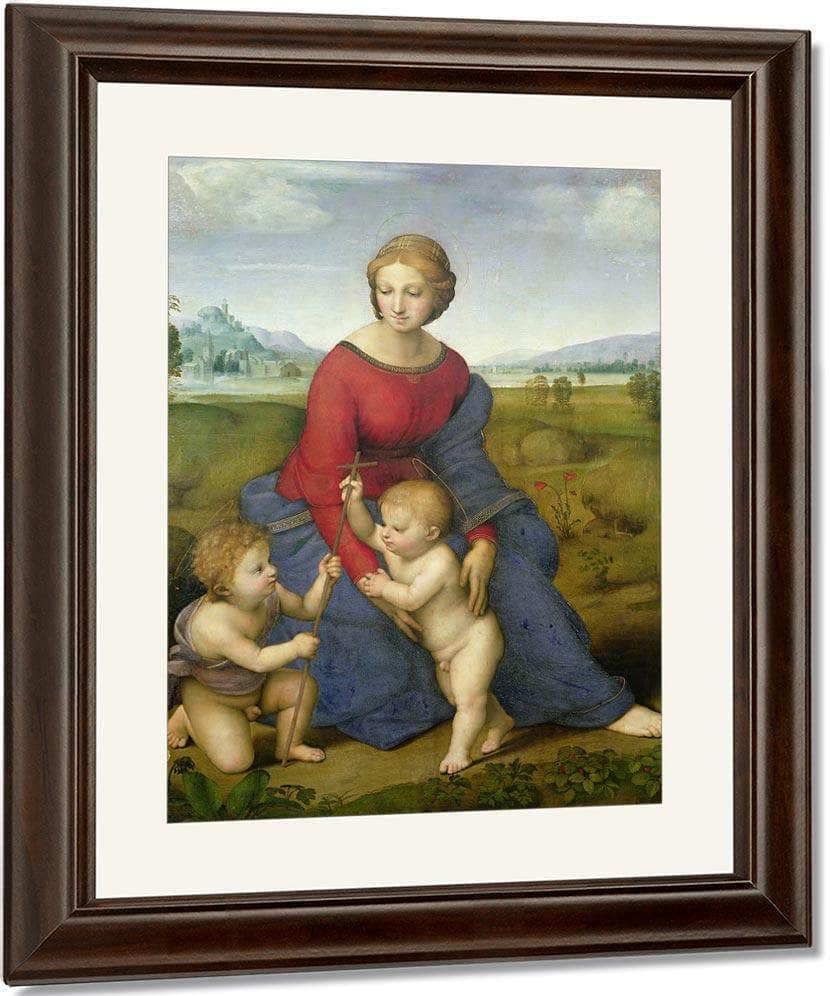 Madonna In The Meadow By Raphael Fine Art Print
