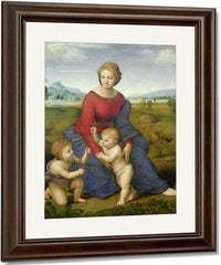 Madonna In The Meadow By Raphael Fine Art Print