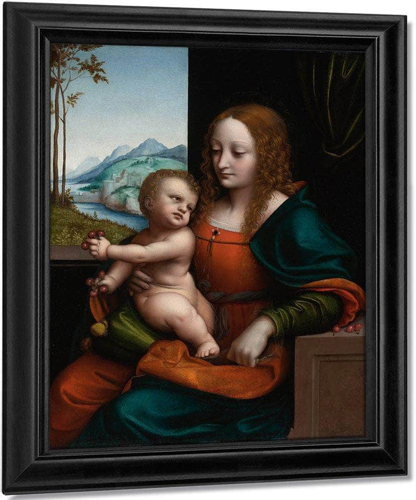 Madonna Of The Cherries 1525 By Giampietrino Fine Art Print
