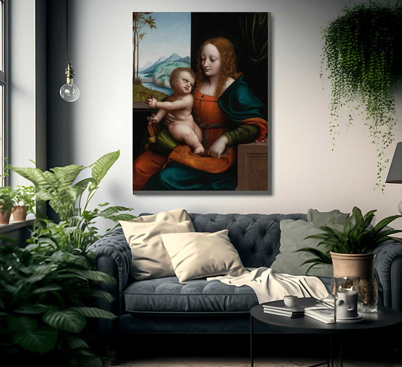 Madonna Of The Cherries 1525 By Giampietrino Fine Art Print