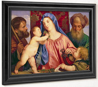 Madonna Of The Cherries With Joseph St. Zacharias And John The Baptist (Panel) By Titian Fine Art Print