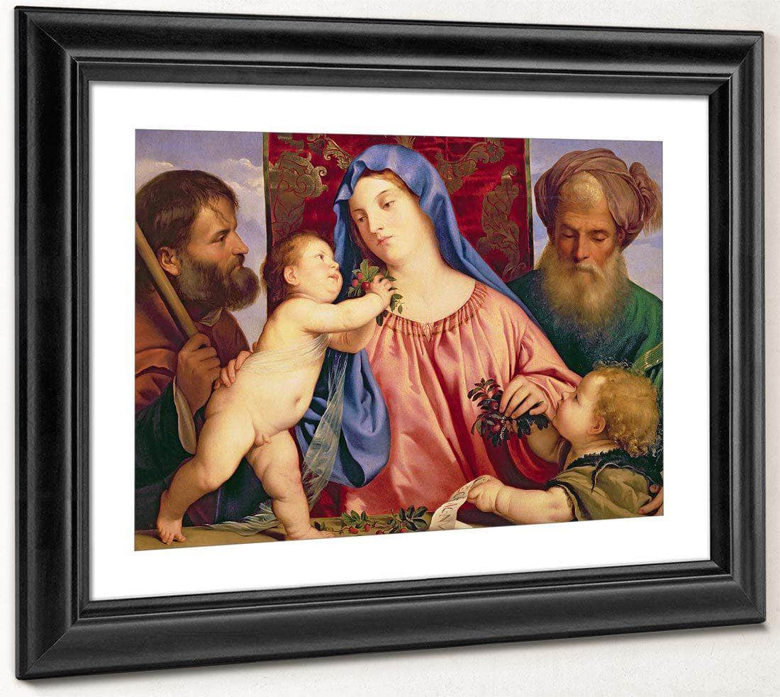 Madonna Of The Cherries With Joseph St. Zacharias And John The Baptist (Panel) By Titian Fine Art Print