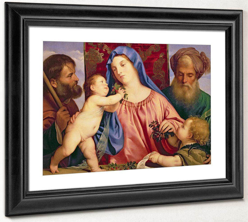Madonna Of The Cherries With Joseph St. Zacharias And John The Baptist (Panel) By Titian Fine Art Print