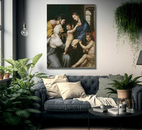 Madonna Of The Cloth By Raphael Fine Art Print