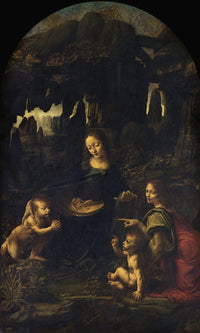 Madonna Of The Rocks By Leonardo Da Vinci Fine Art Print
