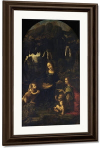 Madonna Of The Rocks By Leonardo Da Vinci Fine Art Print