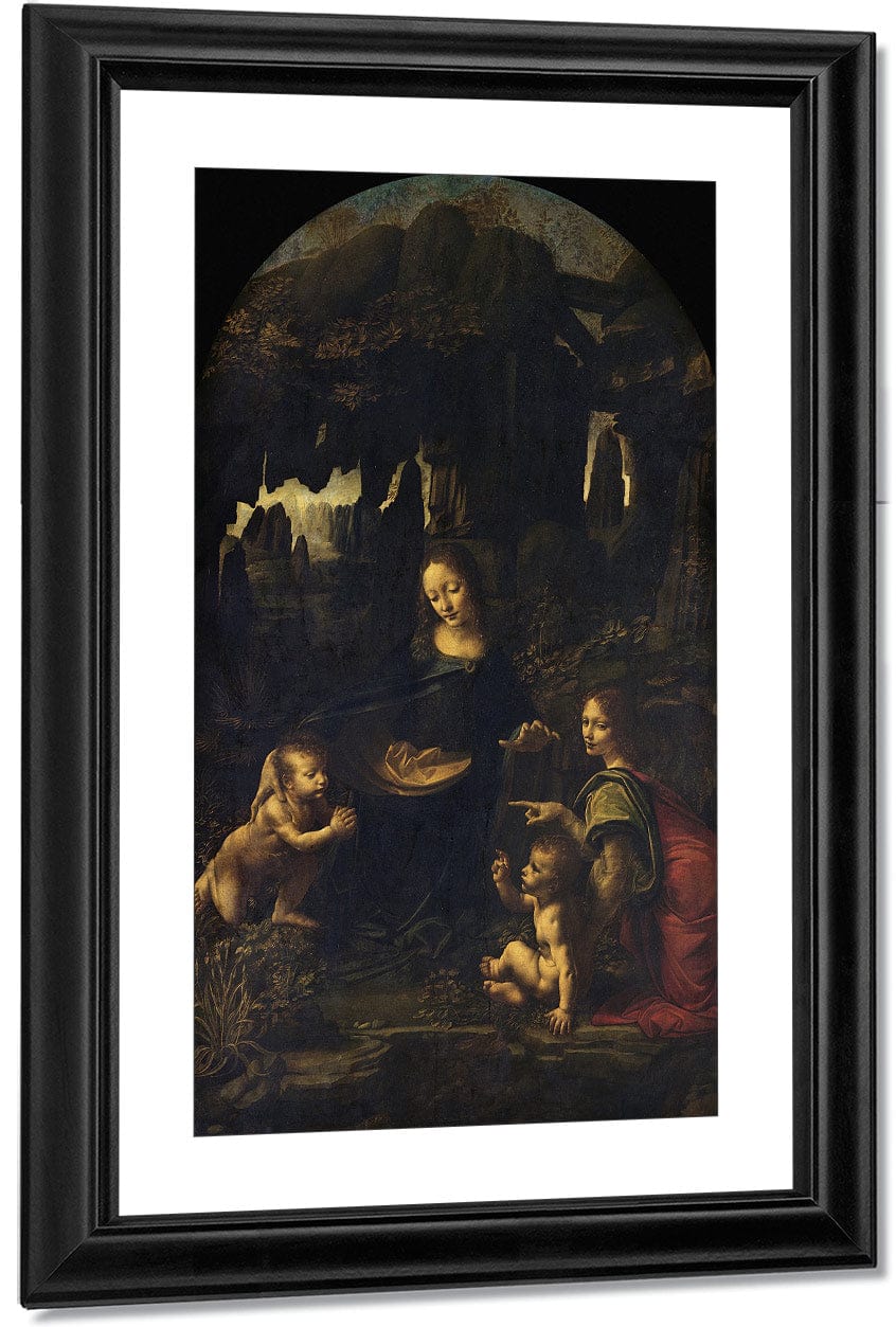Madonna Of The Rocks By Leonardo Da Vinci Fine Art Print