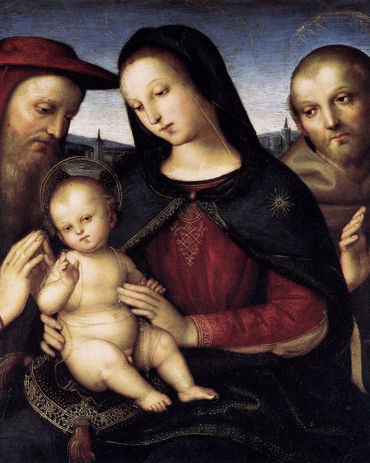 Madonna With Child And Saints 1502 By Raphael Sanzio Fine Art Print