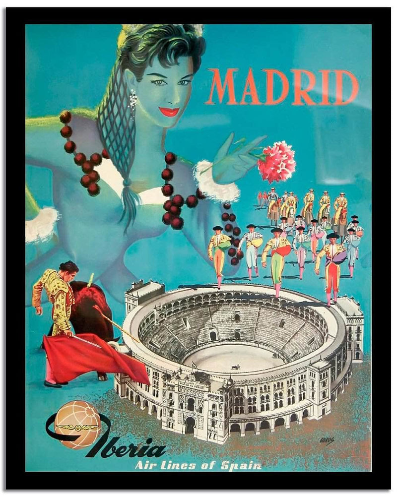 Madrid  Vintage Poster Fine Art Print