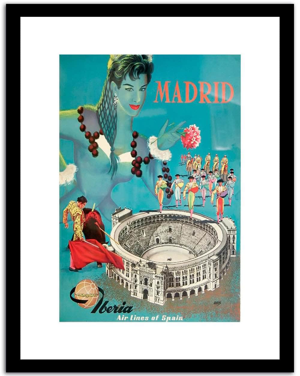 Madrid  Vintage Poster Fine Art Print
