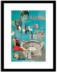 Madrid  Vintage Poster Fine Art Print
