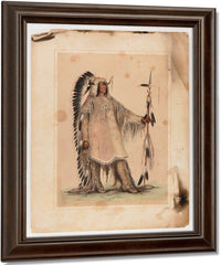 Mah To Toh Pa, The Mandan Chief By George Catlin Fine Art Print