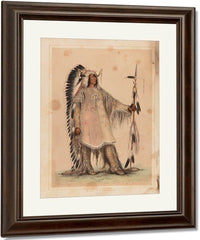 Mah To Toh Pa, The Mandan Chief By George Catlin Fine Art Print