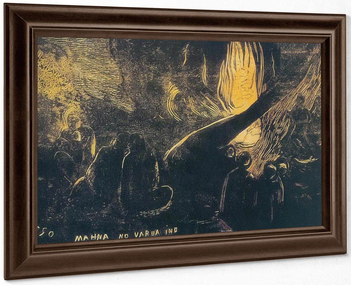 Mahna No Varrua Ino ( The Day Of The Bad Spirit) By Paul Gauguin Fine Art Print