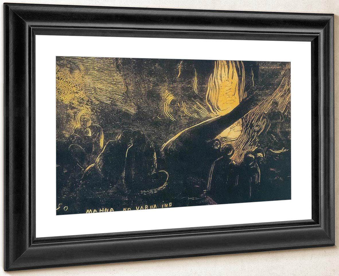 Mahna No Varrua Ino ( The Day Of The Bad Spirit) By Paul Gauguin Fine Art Print