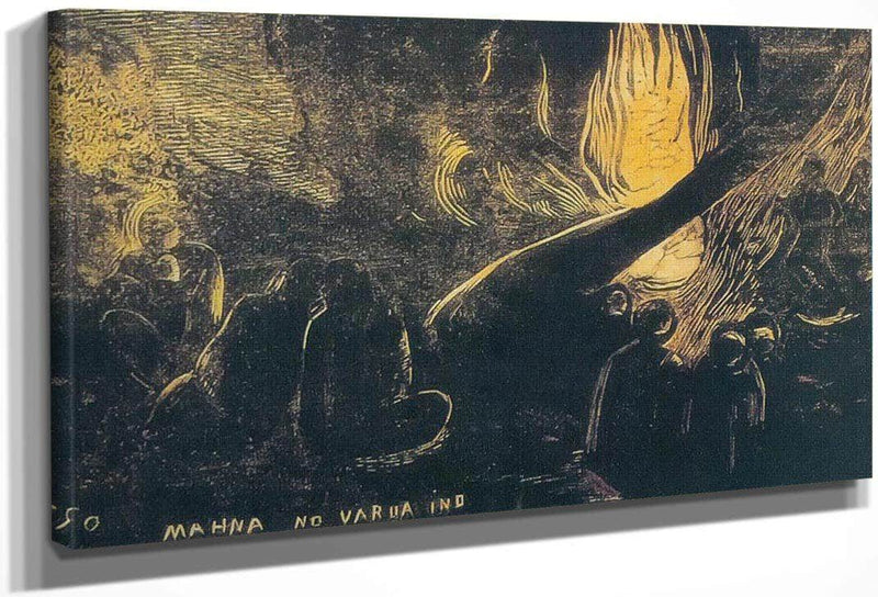 Mahna No Varrua Ino ( The Day Of The Bad Spirit) By Paul Gauguin Fine Art Print