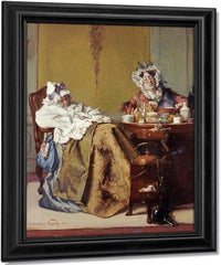 Making Medicine For The Ill Sister By Alexander Hugo Bakker Korff Fine Art Print