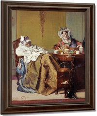 Making Medicine For The Ill Sister By Alexander Hugo Bakker Korff Fine Art Print