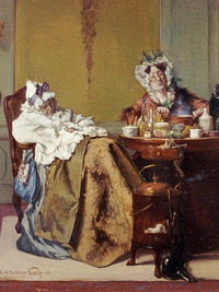 Making Medicine For The Ill Sister By Alexander Hugo Bakker Korff Fine Art Print