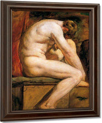 Male Nude Crouching 3 By William Etty Fine Art Print