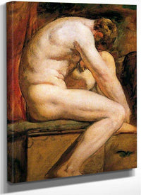 Male Nude Crouching 3 By William Etty Fine Art Print