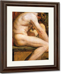 Male Nude Crouching 3 By William Etty Fine Art Print